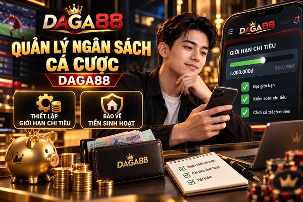 Quản lý ngân sách cá cược DAGA88 với hướng dẫn thiết lập giới hạn chi tiêu, kiểm soát tiền cược và bảo vệ tiền sinh hoạt.
